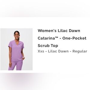 Figs Women's Lilac Dawn Catarina One Pocket Scrub Top & Jogger SET!
